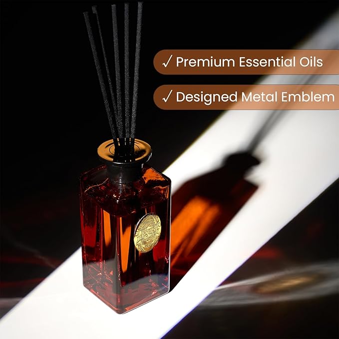 M&SENSE 10.14 oz Large Reed Diffuser | Magical Oriental Scent Oil Diffuser with Sticks |Long Lasting Non-Toxic Essential Oil |Reed Diffuser for Bathroom Shelf Decor
