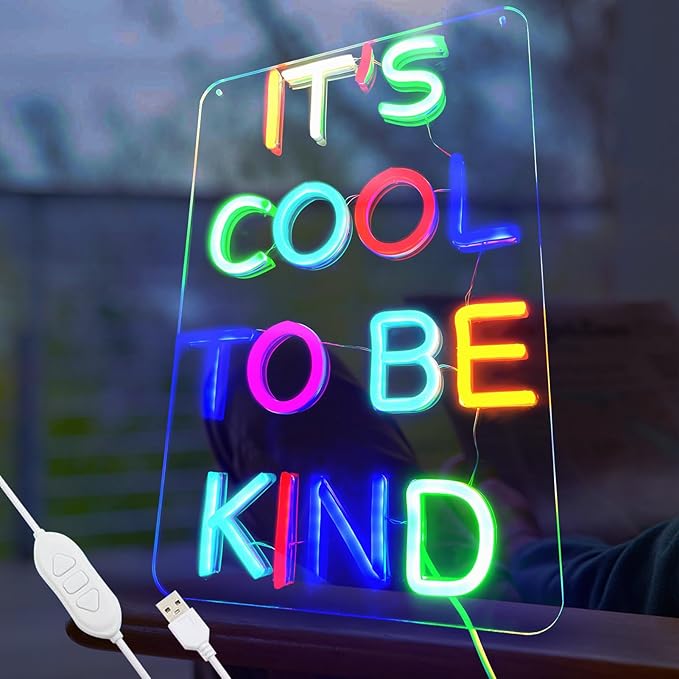 Neon Signs for Wall Decor,Bright Dimmable Motivational Quotes LED Neon Sign for Inspirational Office Home Bedroom Wall Decor Baby Kids Room Shower Gifts Birthday Party