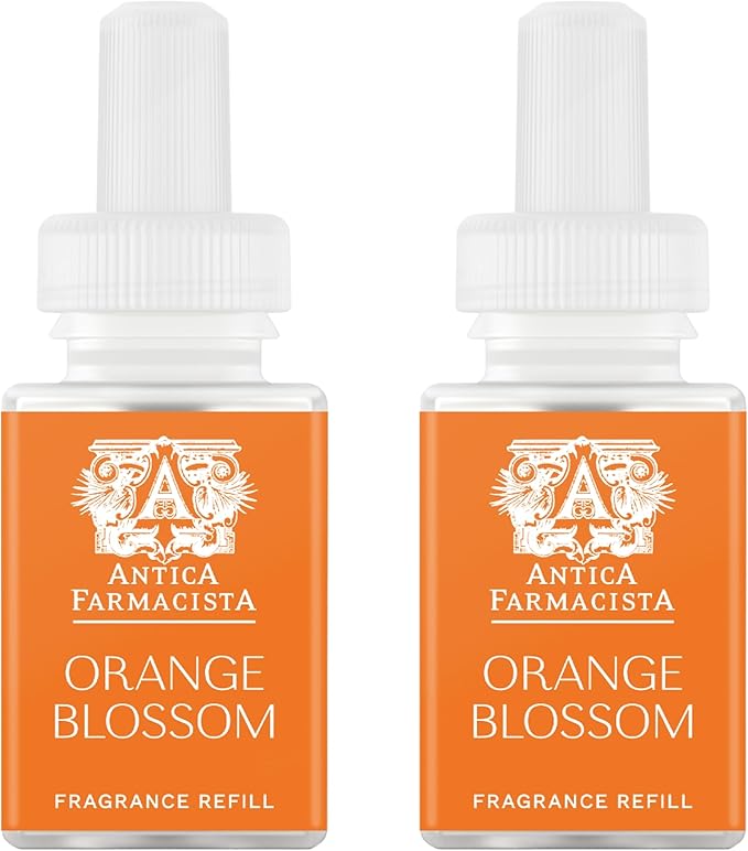 Pura & Antica Farmacista Home Scent Refill - Smart Home Air Diffuser Fragrance - Up to 120-Hours of Luxury Fragrance per Refill - Household Essential - Safe Diffuser Fragrance - 2 Pack, Orange Blossom