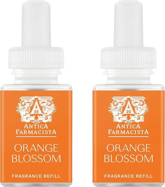 Pura & Antica Farmacista Home Scent Refill - Smart Home Air Diffuser Fragrance - Up to 120-Hours of Luxury Fragrance per Refill - Household Essential - Safe Diffuser Fragrance - 2 Pack, Orange Blossom