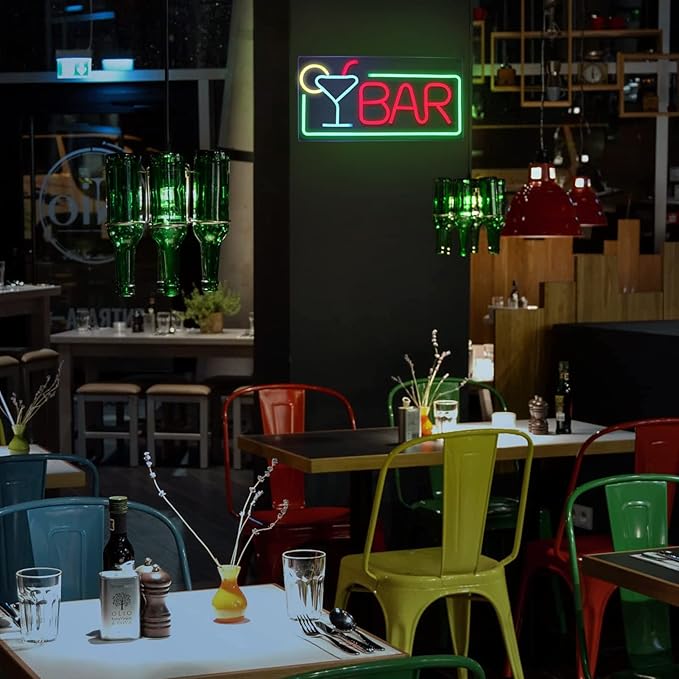 JFLLamp Bar Neon Signs for Wall Decor Led Bar Lights for Bedroom Led Sign Room Decor Aesthetic Suitable for Living Room Bistro Man Cave Party