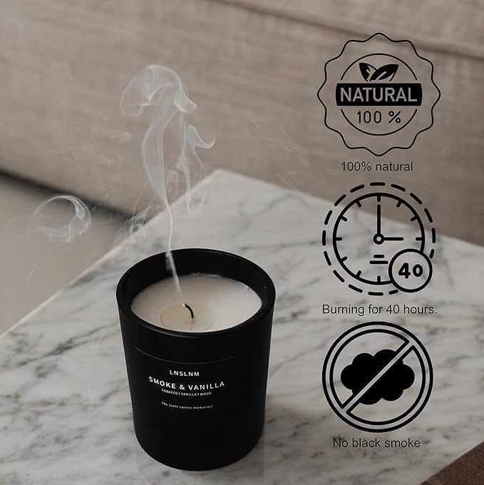 Scented Candle Set | Aroma Candle Collection: Versatile Decorative Candle Sets for Any Occasion (Men's Candle Set - Wooden Lid)