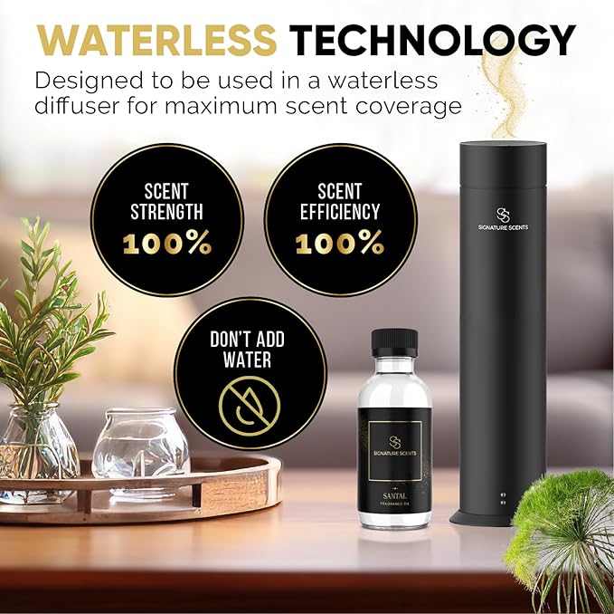 Luxury Hotel Diffuser Oil for Hotels and Homes - Aromatherapy Oils for use with an Essential Oil Diffuser at Home - Fragrance-Scent Diffuser Oil Blend (Santal) 4.05fl oz (120ml)