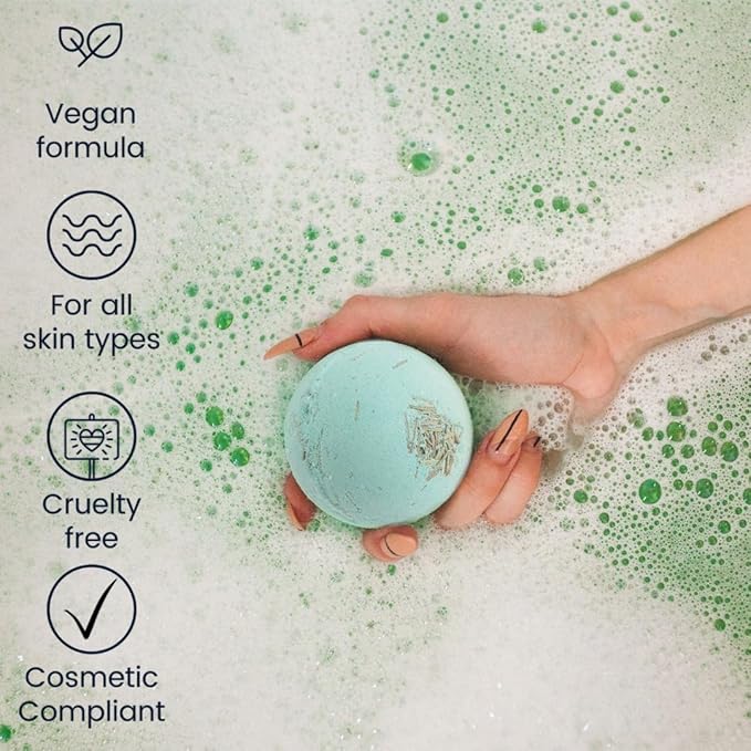 Bath Bombs for Women Spa Gift Set with Tea Tree Oils Sea Salt Relaxing Birthday Gift for Her Bubble Bath Skincare