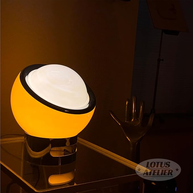 Bauhaus Lamp | Mid Century Modern Table Lamp, Orange