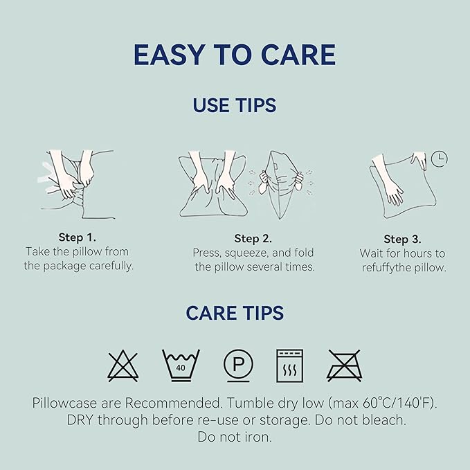 Goose Feather Down Pillows Standard Size Set of 2 - Luxury Soft Feather Down Pillow for Sleeping - Hotel Quality Bed Pillows - Wrapped in Polyester (Solid White, 20x26 Inches)