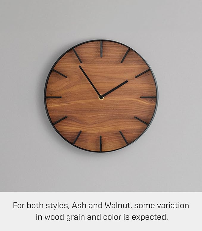 Yamazaki Home Wall Clock - Modern Wood Home Decoration Steel + Wood One Size Walnut