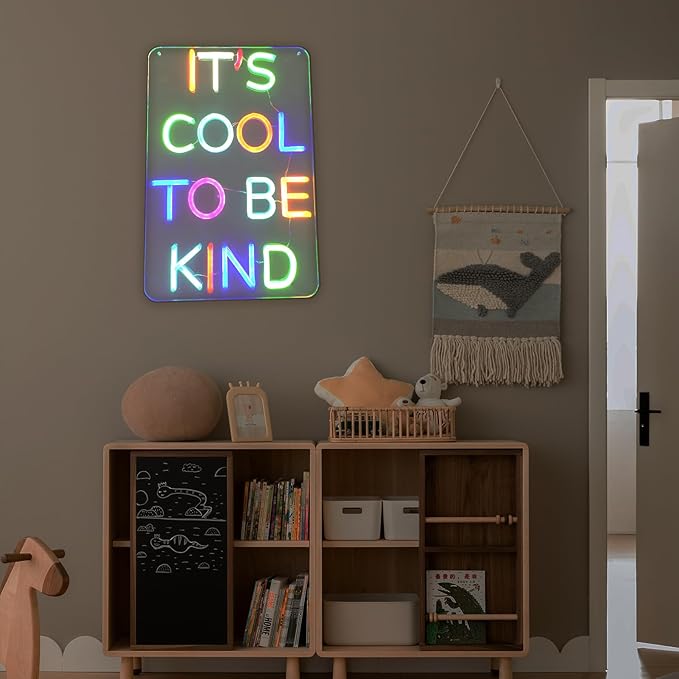 Neon Signs for Wall Decor,Bright Dimmable Motivational Quotes LED Neon Sign for Inspirational Office Home Bedroom Wall Decor Baby Kids Room Shower Gifts Birthday Party