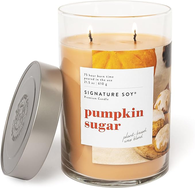 Lidded Pumpkin Sugar Scented Candle