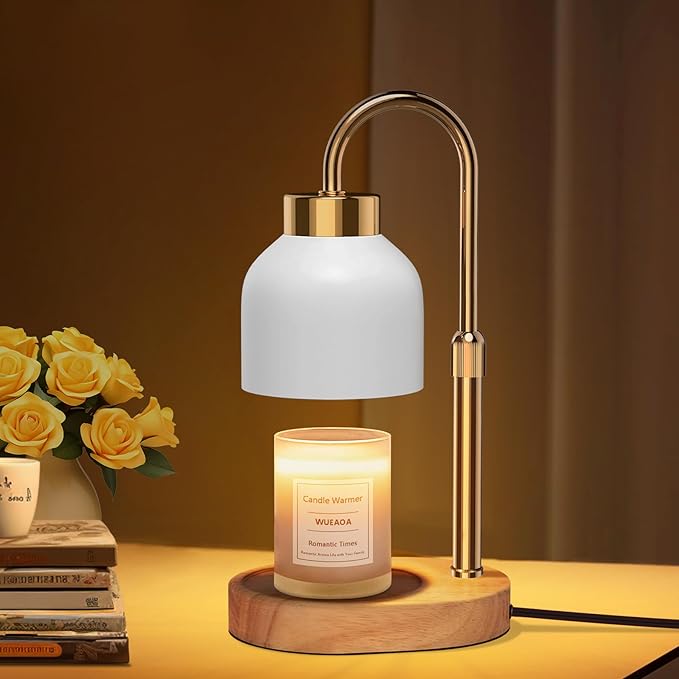 Candle Warmer Lamp, with Timer Dimmer and 2 Bulbs, Height and Brightness Adjustable, Modern Electric Wax Warmer for Women Mom, Best Birthday and House Warming Gift for New Home Decor