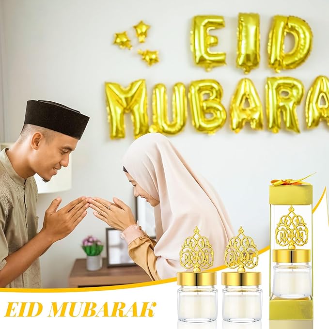 Hoolerry 12 Pcs Ramadan Candle Eid Mubarak Gift Set Muslim Islamic Candles Gift Bulk Ramadan Decor Scented Lavender Candles Muslim Night Light Favors or Eid Islamic Home Decor