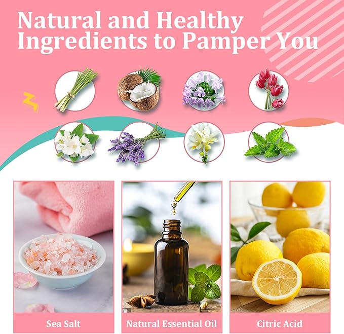 STNTUS INNOVATIONS Bath Bombs, 7 Natural Bath Bomb Gift Set, Bubble Bathbombs for Women Kids, Shea Butter Moisturize, Gifts for Mom Her Girlfriend, Mothers Day Gifts, for Birthday Valentines Christmas
