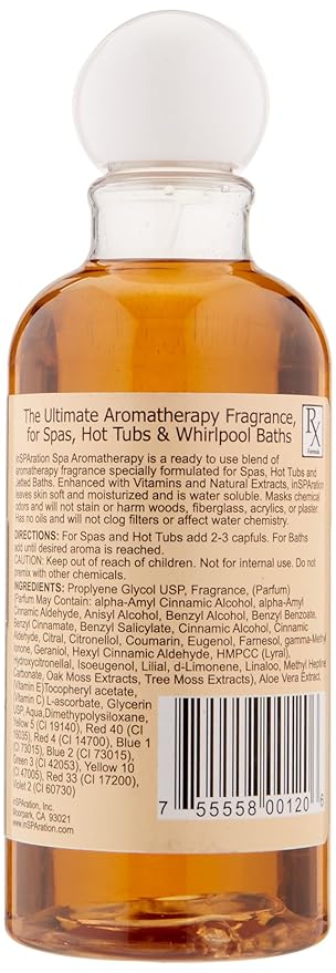 inSPAration Spa and Bath Aromatherapy 120X Spa Liquid, 9-Ounce, Musk Magic, Brown