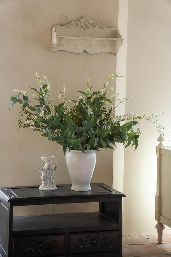 MISSPIN Artificial Flowers with Greenery Stems Faux Plants Indoor Branches for Tall Vase Ultra-Realistic, 9 Pcs Wedding Centerpieces, Home Decor & DIY Bouquets
