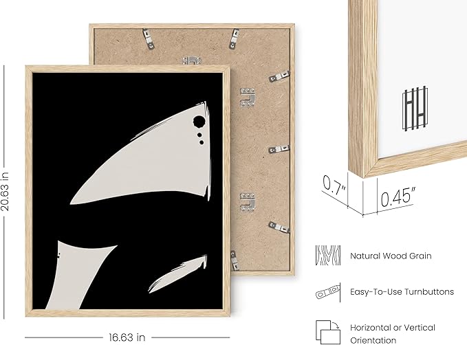 HAUS AND HUES Black Abstract Painting Aesthetic Wall Art- Set of 6 Modern Abstract Wall Art, Black and Gray One Line Abstract Art, Geometric Print Wall Art, Minimalist Wall Art (Beige Frame, 16x20)
