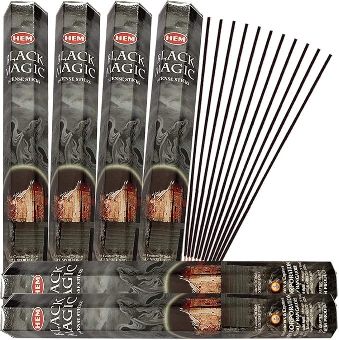 Black Magic Incense Sticks and Incense Stick Holder Bundle Insence Insense Hem Incense Sticks