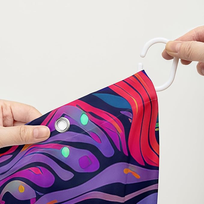 AILONEN Magic Mushroom Shower Curtain for Kids Boys Girls,Mushrooms and Starry Night Waterproof Fabric Shower Curtain for Bathroom,Dreamy Natural Plants Shower Curtain Set with Hooks,60" W*72" H