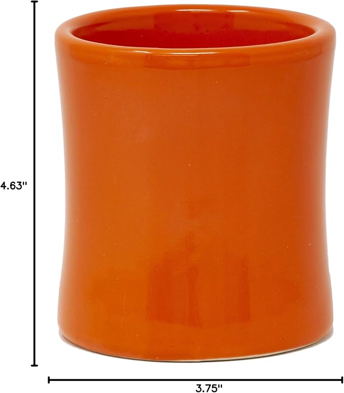 Funny Guy Mugs Classic Retro Diner Coffee Mug - Heavy Duty 10 Oz Stoneware Cup with Easy Grip Handle - Ideal for Hot and Cold Beverages (Orange, 10 Ounce)