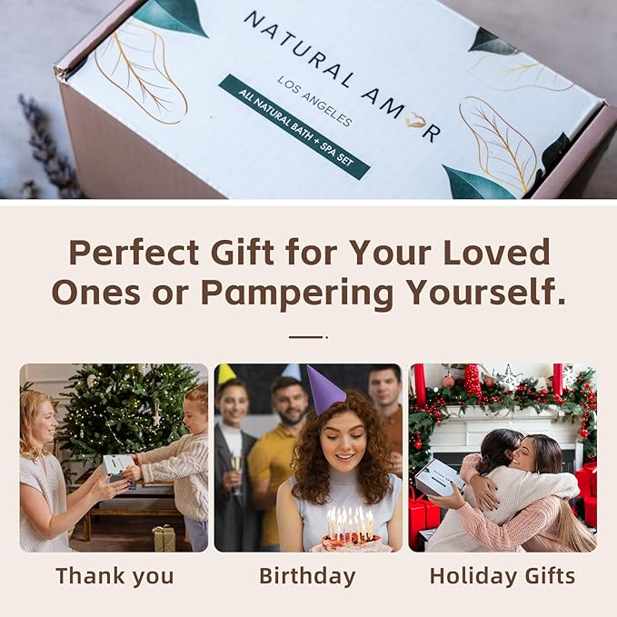 Natural Amor Organic Handmade Soap Bar Set (4 Pack), Made with Natural Ingredients, Cold Process Soap, Soap Gift Set for Women