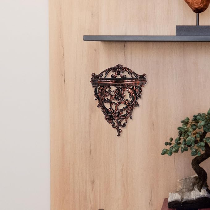 Cabilock Rustic Wood Floating Shelves Farmhouse Style Hanging Corner Shelf Decorations Antique Wall Display Ledges Brackets for Office Bedroom Living Room Hallway