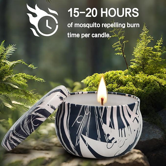 16 Pack Citronella Candles Outdoor, Scented Citronella Candles Set with Fresh Citronella Oil and Natural Soy Wax for Camping, Garden, Patio, Yard, Balcony