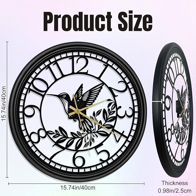 Big Wall Clock - Wall Clocks for Living Room Decor, Quiet and No Ticking Suitable for Wall Decor, Living Room Decoration, Kitchen Decoration