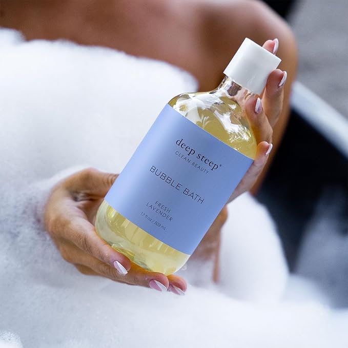 Deep Steep Bubble Bath 17oz (Pack of 1) (17 Fl Oz (Pack of 1), Fresh Lavender)