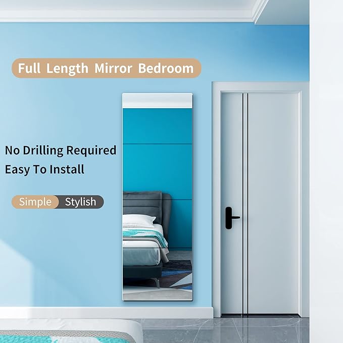 Full Length Mirror for Kids Safety Shatterproof Mirror, Plastic Wall Mirrors, Made Of Acrylic Plexiglass Mirrors, 4 Pcs 12"x12", Long Bedroom Door Closet Mirror's, Workout For Home Gym Body Mirror's