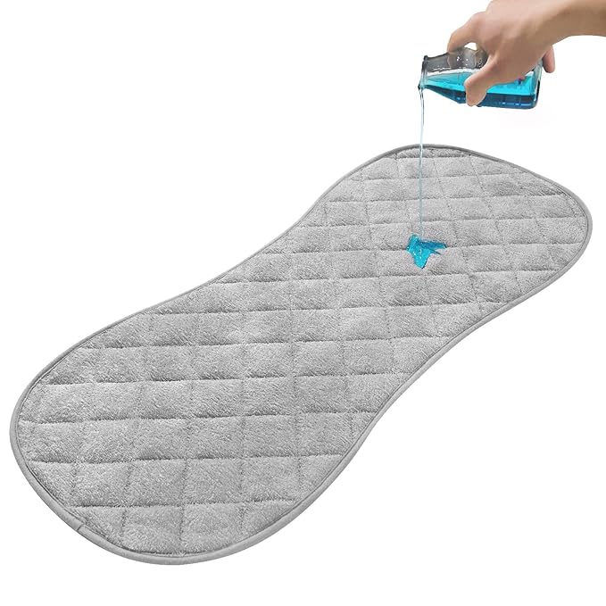 Quilted Thicker Changing Pad Liner 3 Pack Waterproof, Fit for Changing Pad Liners are Warm On a Baby's Back Non-Slip Design Reusable Pads Machine Washable, Grey