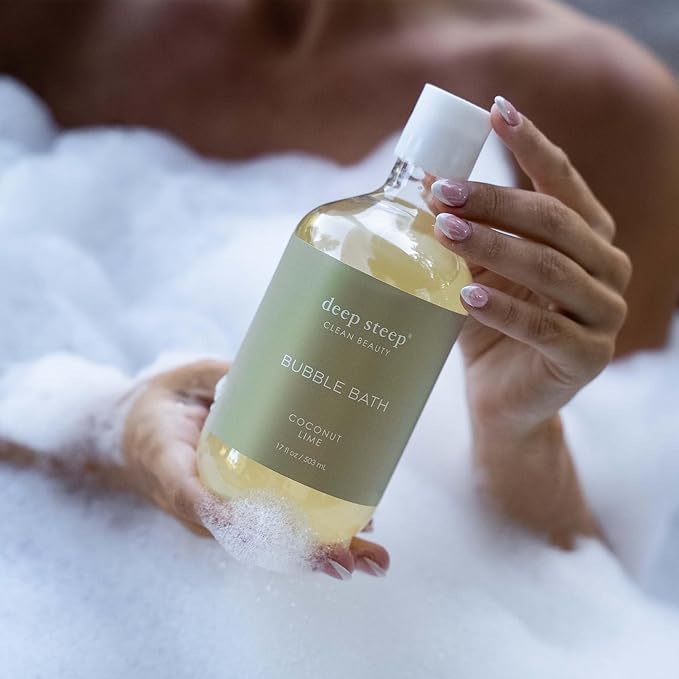 Deep Steep Bubble Bath 17oz (Pack of 1) (17 Fl Oz (Pack of 1), Coconut Lime)