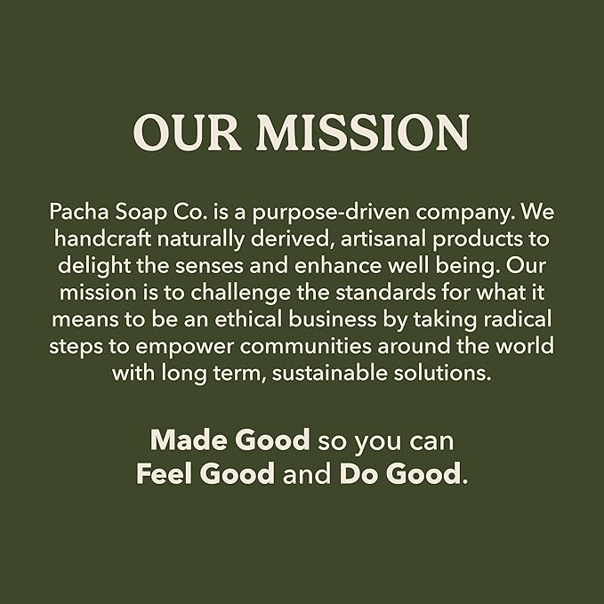 Pacha Bright Suds Bar Soap 3 Pack | Premium, Handcrafted, Hydrating | Natural Face Wash, Hand Cleanser, Body Wash | Soothing Essential Oils, 4 oz