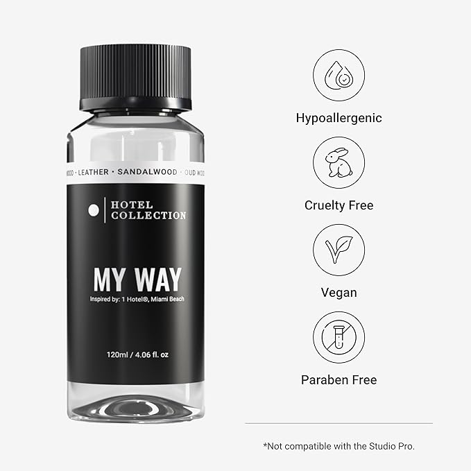Hotel Collection - My Way Essential Oil Scent - Luxury Hotel Inspired Aromatherapy Scent Diffuser Oil - Lush Sandalwood, Warm Virginia Cedar, & Beautiful Iris - 120mL