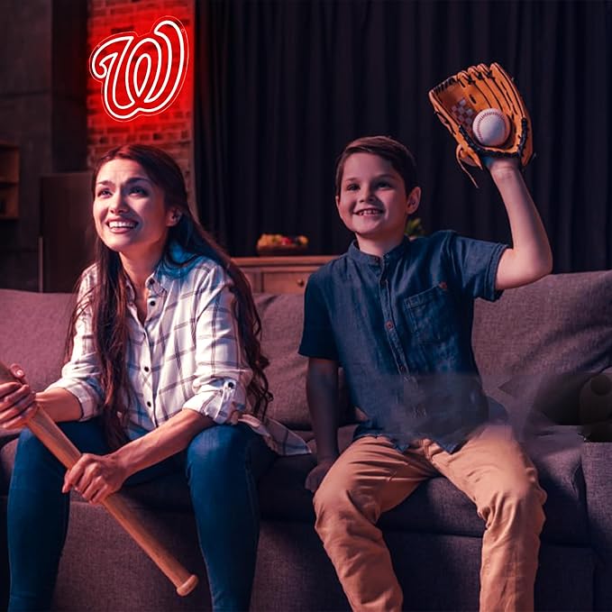 Baseball Neon Sign for Wall Decor Baseball Sport Team LED Neon Light for Man Cave Dormitory Bar Club Birthday Gifts for Sport Fans USB Powered(ZKXD315)