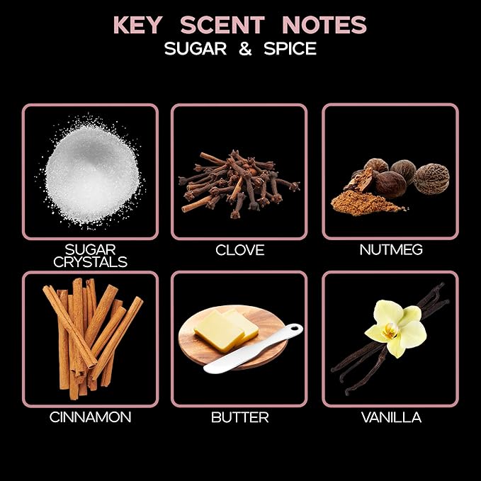 LOVSPA Sugar & Spice Autumn Scented Reed Diffuser Set - Real Cinnamon Sticks & Maple Leaf! Cinnamon, Buttery Vanilla & Sugar Crystals - Fresh Baked Cookies Scent! Fall Decor for Your Home