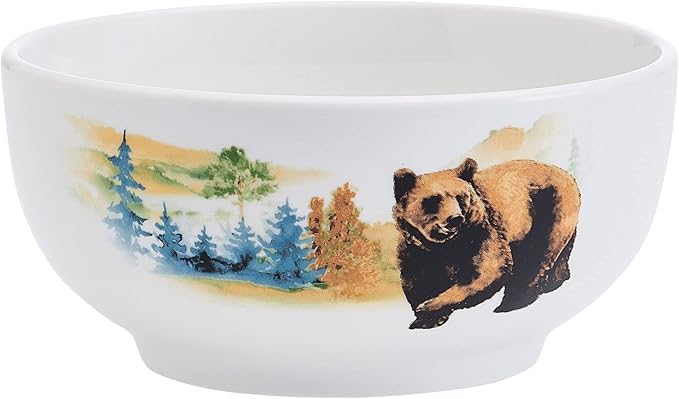 Studio Nova Woodland Animals Lodge 12 Piece Dinnerware Set, Service for 4, White