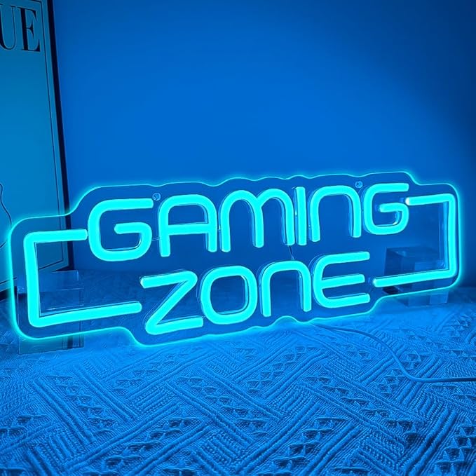 Gaming Zone Neon Sign,Game Zone Neon Sign for Teens Gamer Room Decor,Gaming Light Neon Sign for Gaming Wall Decor,Led Neon Gaming Sign for Gamer Gifts Boys, Kids