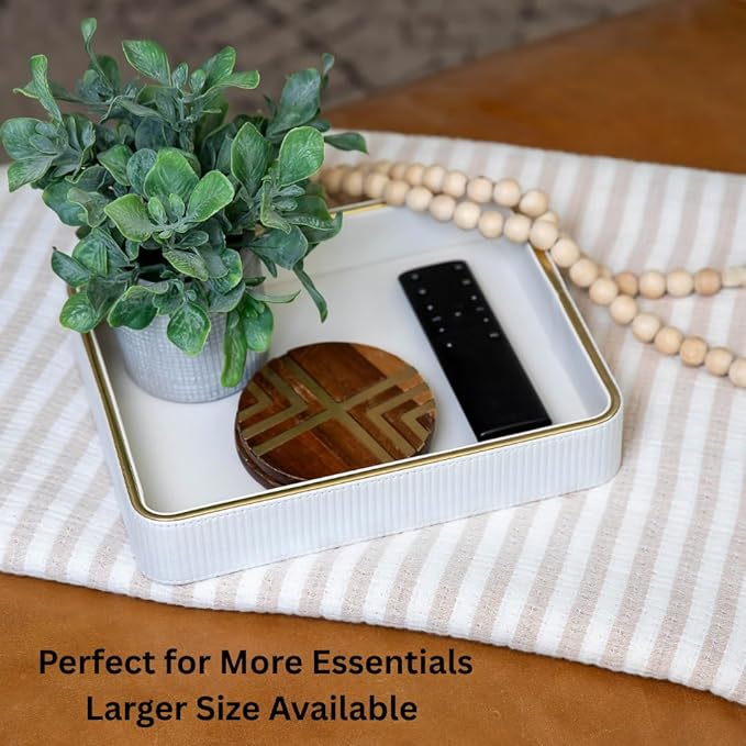 Small Night Stand Organizer Nightstand Tray Bedside Organizer Women| Key Bowl for Entryway Table Leather Valet Trinket Tray Catch All| Perfume Trays for Dresser Perfume Holder Organizer