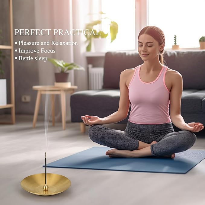 Incense Burner Stick Holder Bowl,Incense Burner Ash Catcher,Incense Holders for Sticks,Ideal for Meditation Yoga Room