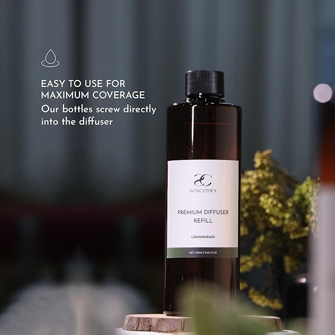 Diffuser Oil Luxury Essential Oils for Diffuser Refill & Air Freshener,Long-Lasting Natural Home Fragrance and Hotel Scent for Diffusers - 8.45 Fl.oz(250ml), Lemongrass