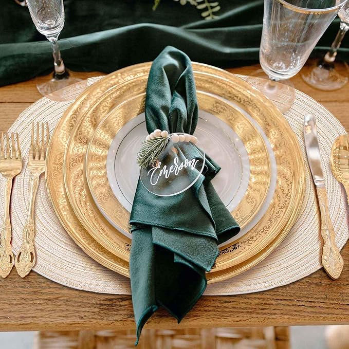 Noctiflorous Oval Braided Placemats Set of 6 Woven 12x18 Inch Non Slip Washable Heat Resistant Place Mats Round Tablemats for Dining Kitchen Party Daily Table Decor Dinner Mats (11 Beige, 6)