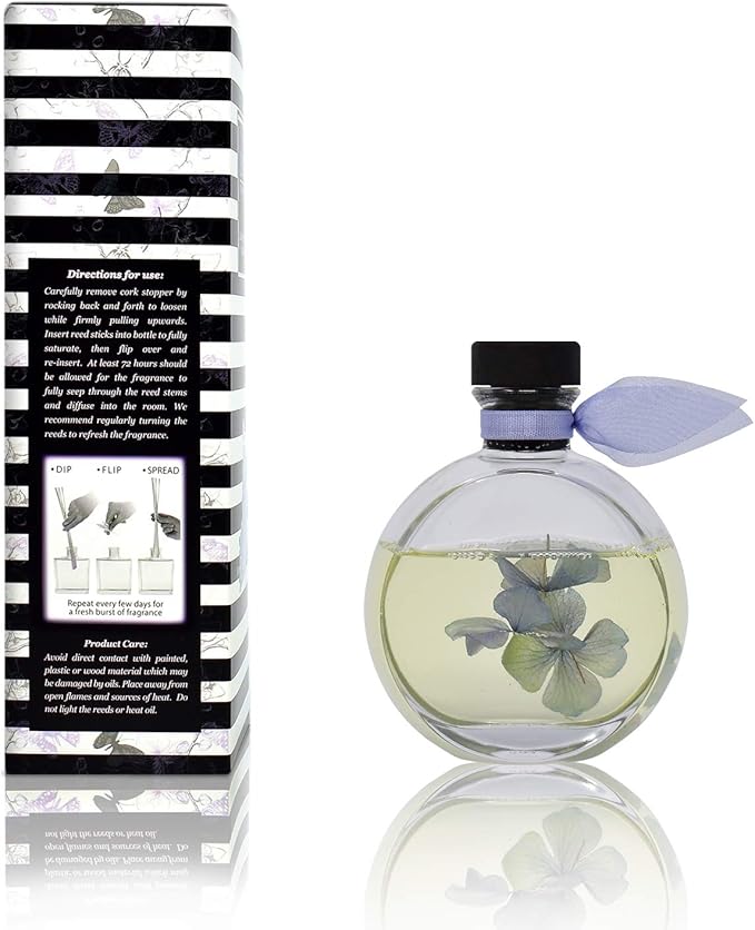LOVSPA English Garden Luxury Home Fragrance Diffuser Reeds Set | Smooth Jasmine, Sheer Roses, Heady Hyacinth, Creamy Lily of The Valley, Lavish Oak Moss & Subtle Musk.