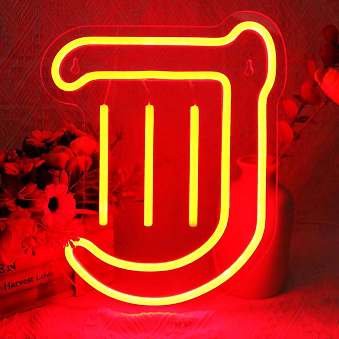 Gaming Bard Neon Sign for Wall Decor, LED Light for Game Room, Bedroom Night Light, Dimmable, USB Powered, Red, 11.8" x 9.5"