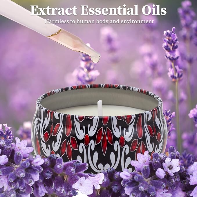 Scented Candles for Home Scented 2 Pack 2.5 oz Natural Soy Wax Candles Gifts for Women, Jasmine Rose Aromatherapy Candles Gifts Set, Portable Small Relaxing Candles Set for Spa, Bath, Yoga