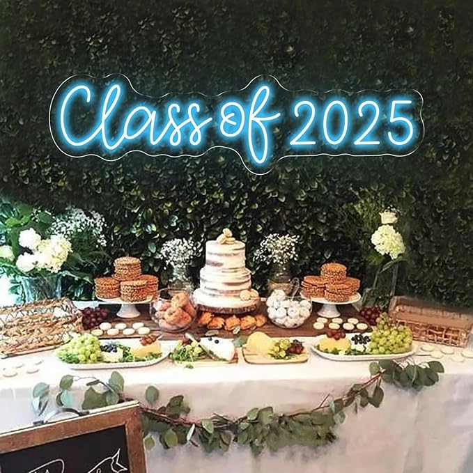 Class Of 2025 Neon Sign, Custom Congrats Grad Party LED Neon Light Sign Prom 2025 Graduation Party Backdrop Decor Welcome Sign,Gift for Graduate