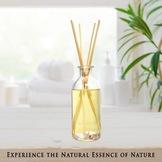 Urban Naturals Ocean Mist & Sea Salt Reed Diffuser Set | Made with Essential Oils & Real Botanicals | Decorative Air Freshener for Large Rooms | Beautiful Home Décor Makes a Great Gift