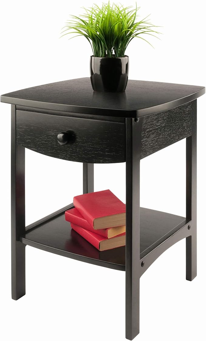 Winsome Claire Accent Table, 18 in, Black