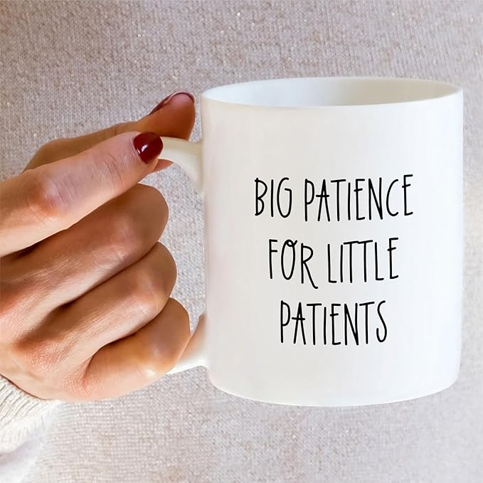 Retreez Funny Pediatrician Mug Gift Pediatrics Doctor Nurse Patience for Little Patient 11 Oz Ceramic Coffee Mug - Sarcastic Motivational Inspirational birthday gift for medics friend coworker him her