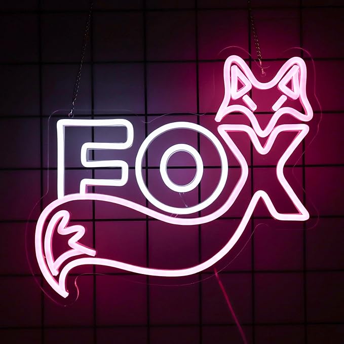 Fox Cute LED Neon Sign For Home Bedrooms Children's Room Game Room Bars Party Club Office Art Wall Decorations A fox gift for a girl