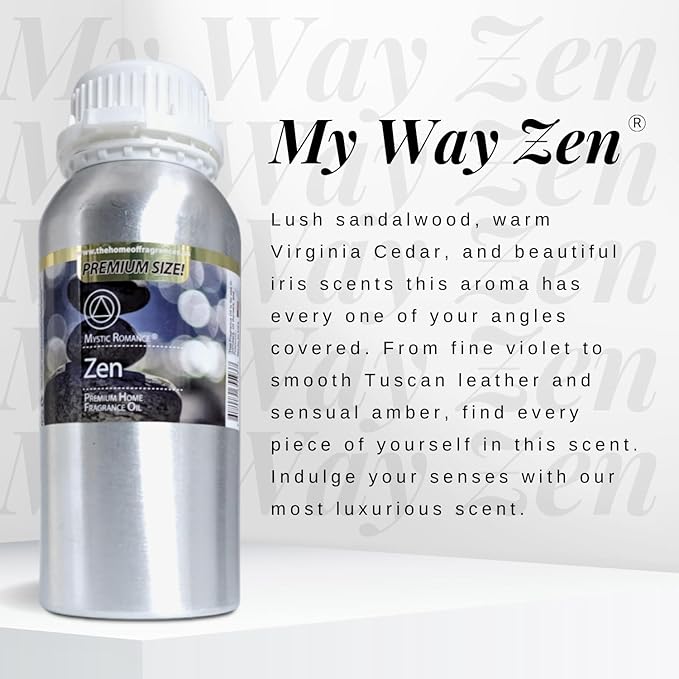 Mystic Romance My Way Zen Premium Home Fragrance Oil - for Aroma Oil Diffusers and Burner Oil Lamps (600ml, My Way Zen)