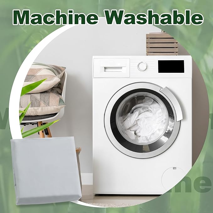 HOMBYS Bamboo Viscose Bed Wedge Pillow Cover with Zipper, 100% Viscose Made from Bamboo, Soft, Cooling, Breathable Wedge Pillowcase Sweat-Absorbent Pillowcase for Summer, 25"x25"x12.5", Light Grey